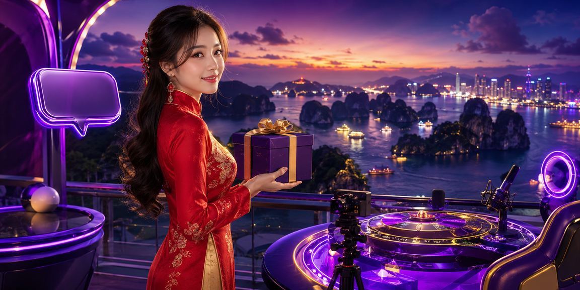 Khung cảnh Vịnh Hạ Long ngoạn mục kết hợp trải nghiệm cá cược trực tuyến với tà áo dài Việt Nam