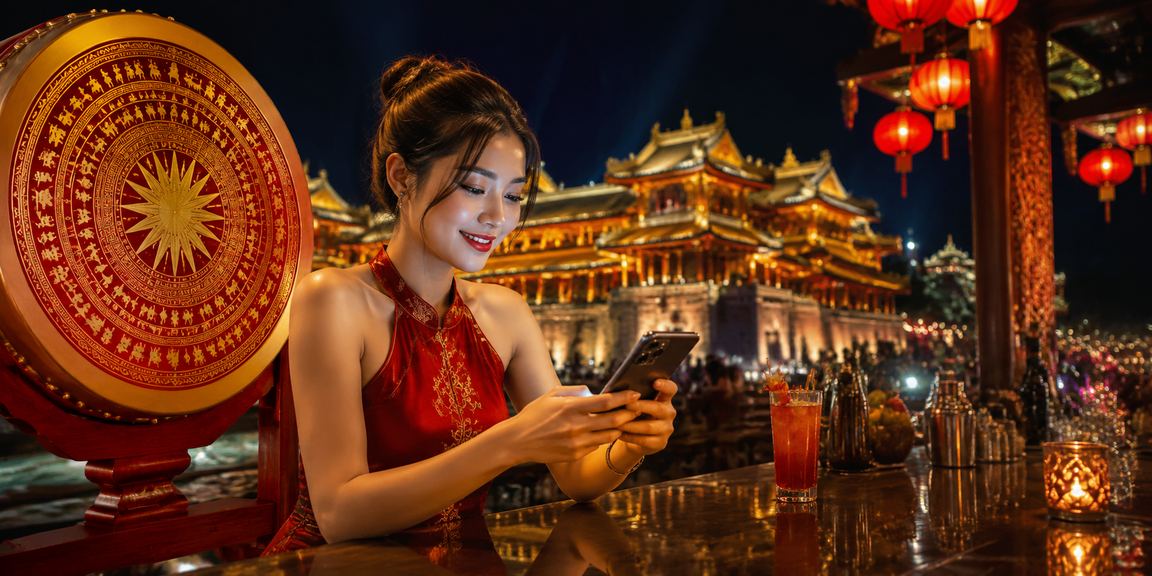 Người dùng tại Huế tham gia casino di động trong không khí lễ hội đặc trưng của cố đô